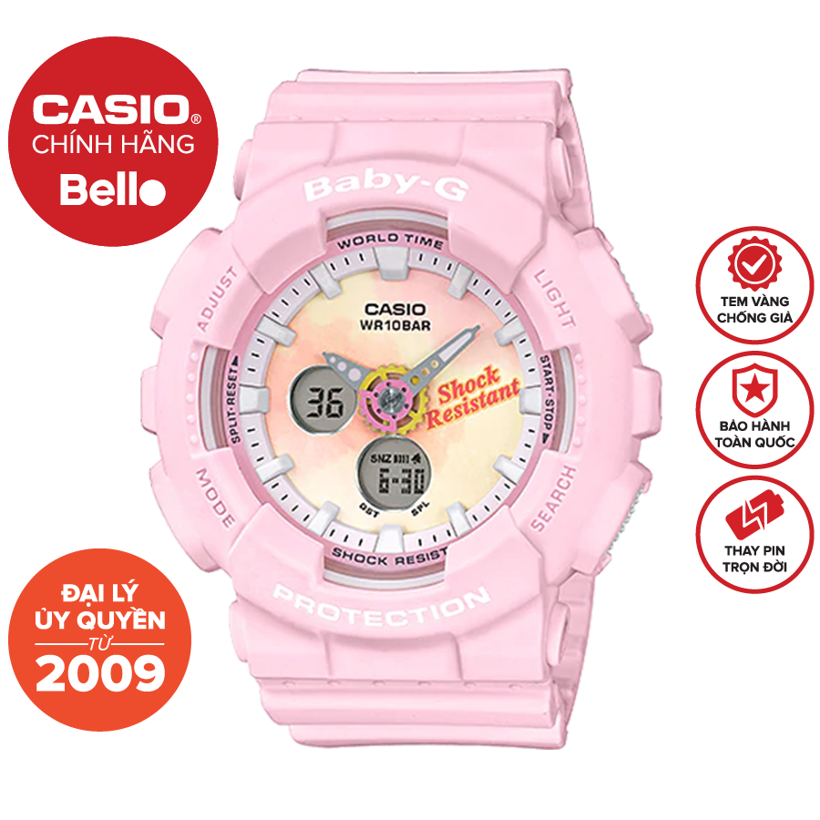 Đồng hồ casio baby-g nữ ba-120tg-4adr chính hãng bảo hành 5 năm pin tọn đời