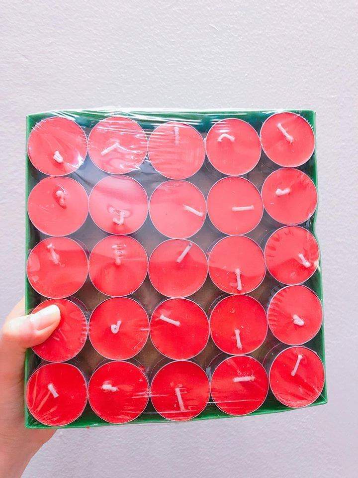 Nến Tealight trang trí màu đỏ