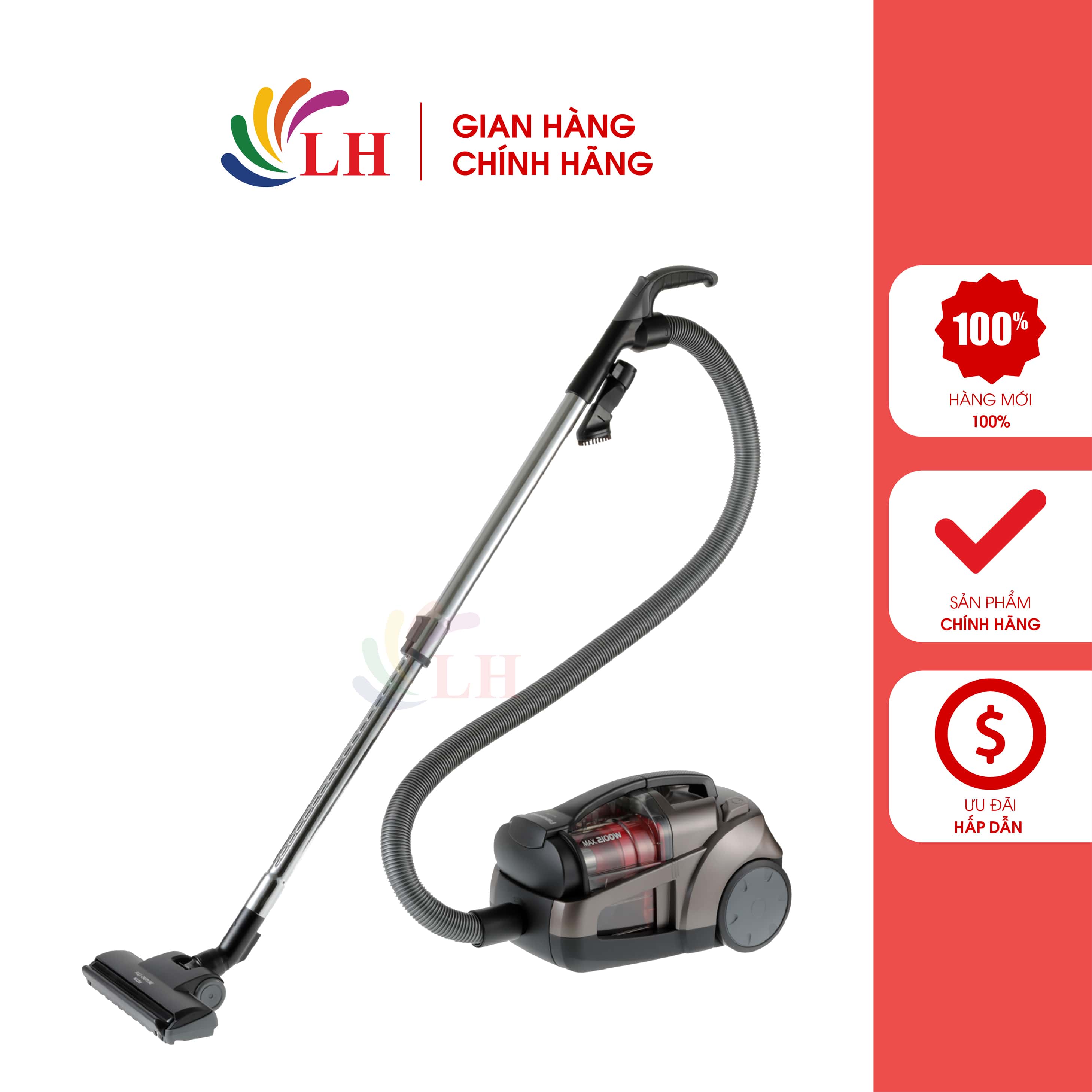 Máy hút bụi Panasonic MC-CL789RN49 - Hàng chính hãng - Làm sạch bụi không dây linh hoạt hệ thống lọc HEPA