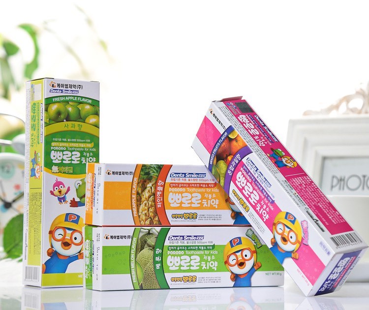 Kem đánh răng trẻ em Pororo hàn Quốc vị dứa và dưa lưới 90g