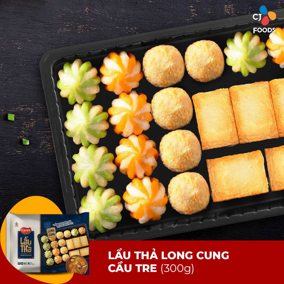 [HN-HCM] Viên thả lẩu long cung Cầu Tre 300g