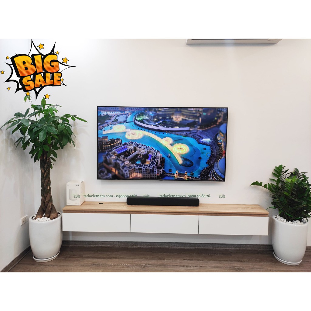 Kệ trang trí treo tường tivi phòng khách tay vát âm thương hiệu TADA