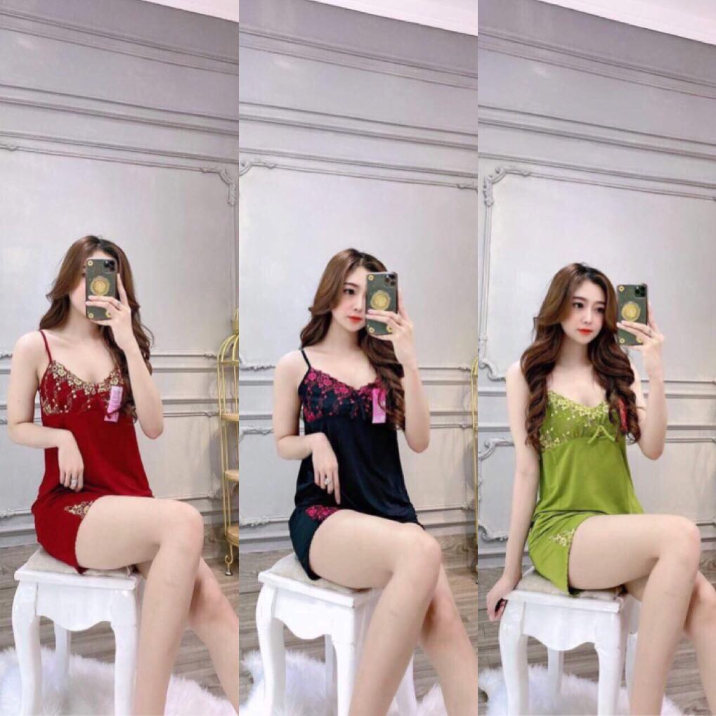 Set đùi thun lạnh 2 dây thời trang phối ren dễ thương