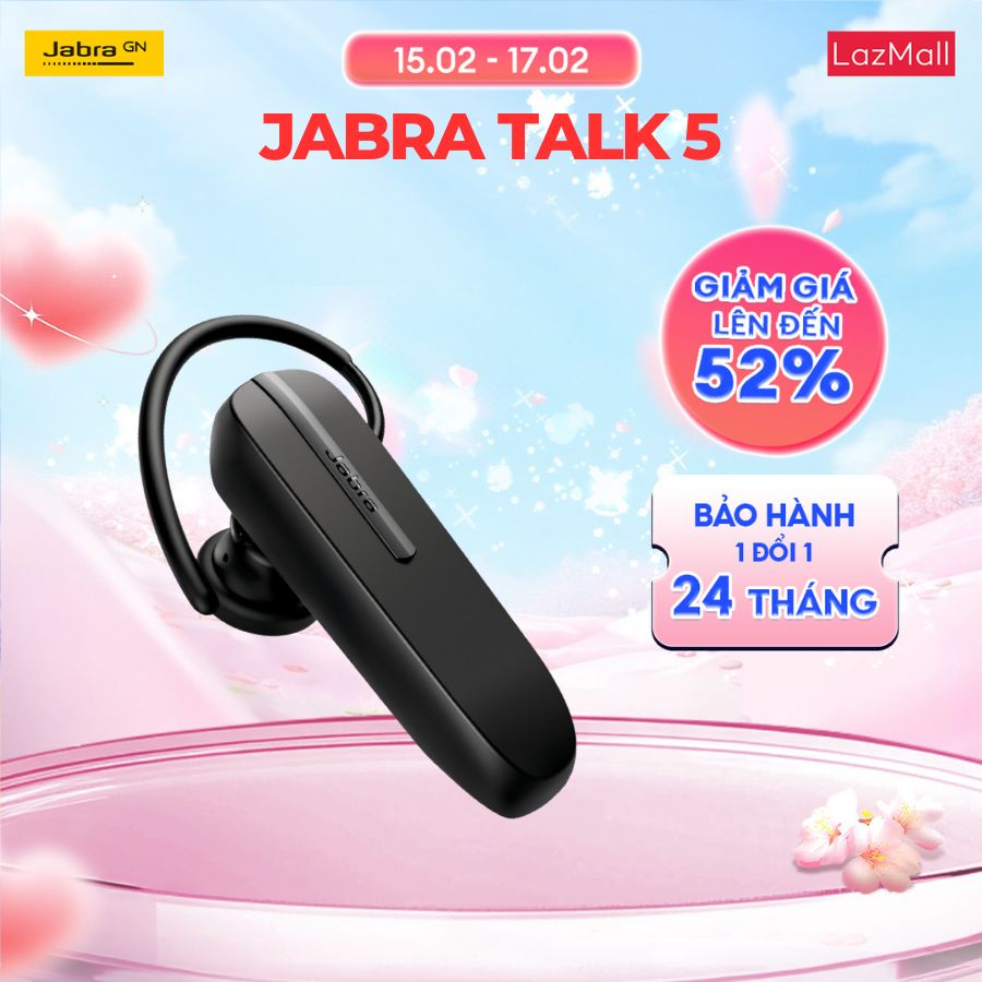 Tai nghe bluetooth jabra talk 5 chỉ để nghe gọi sử dụng lên đến 11h 10m range hàng chính hãng