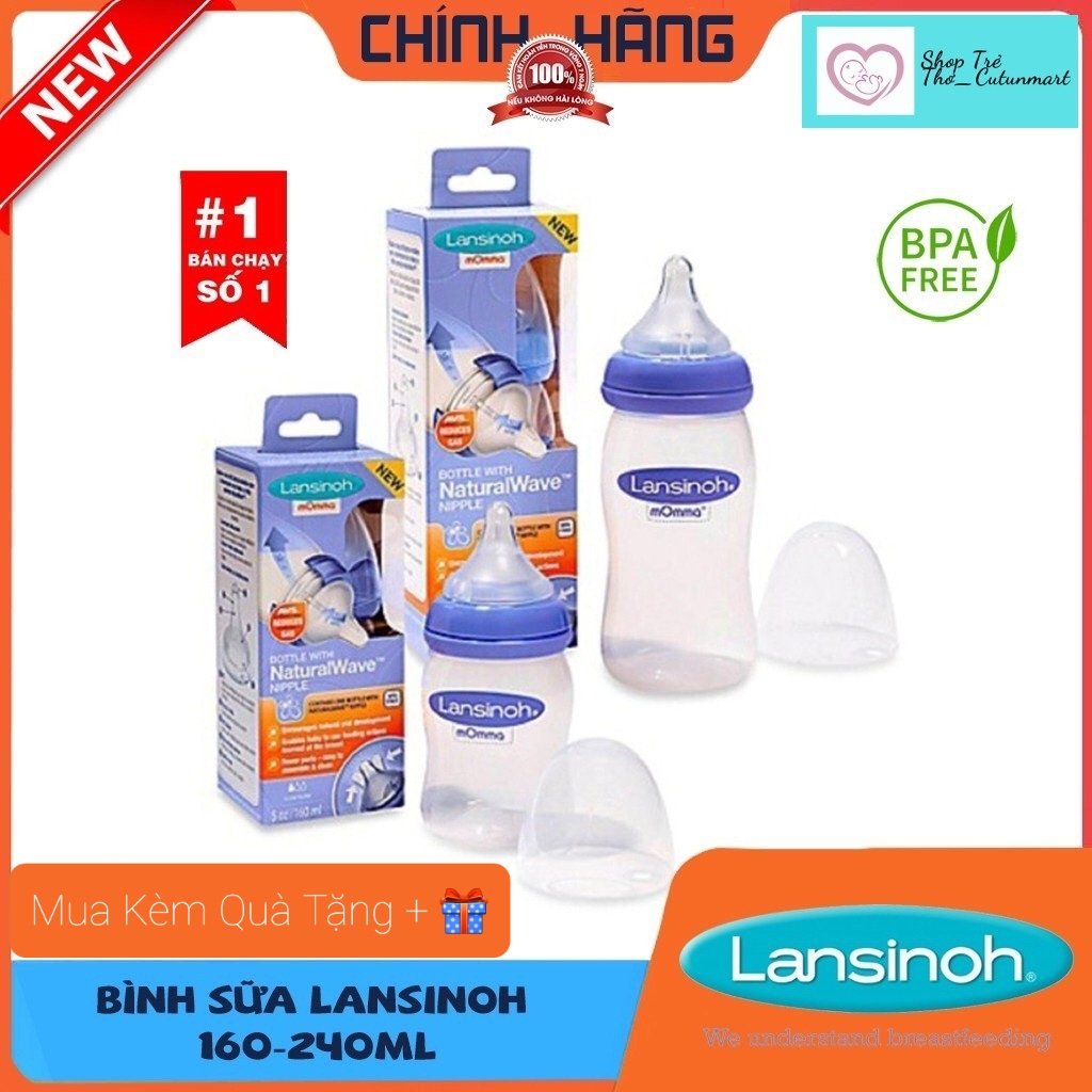 Bình sữa lansioh momma 160ml/240ml