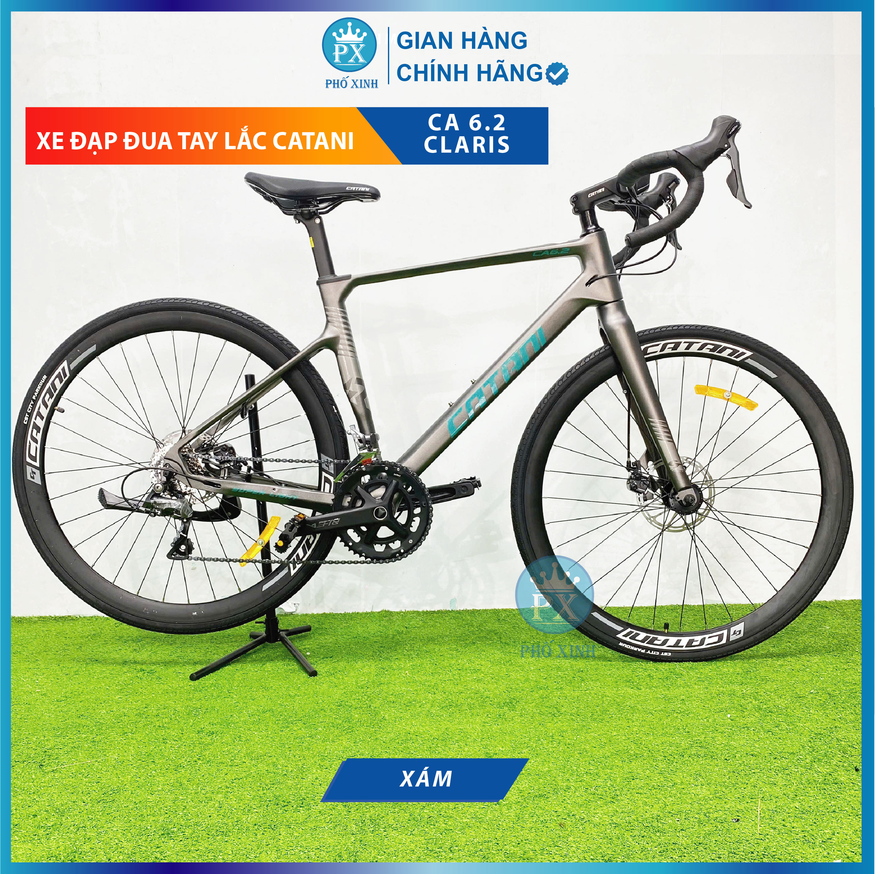 Xe Đạp cuộc, xe đạp đua Catani CA 6.2 700c Khung Nhôm Tay lắc