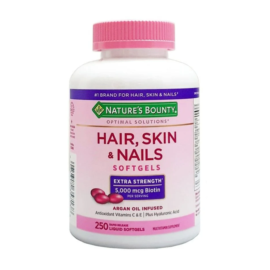 Viên uống đẹp da, tóc, móng nature bounty hair skin nail and nails hộp 250 viên
