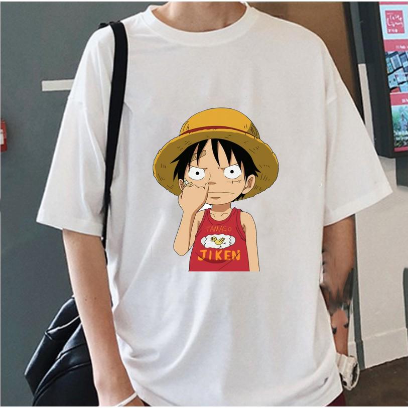 [HCM]Áo Thun Nam nữ Tay Lỡ Form Rộng Unisex Luffy Monkey OnePiece NGOÁI MŨI SIÊU DỄ THƯƠNG