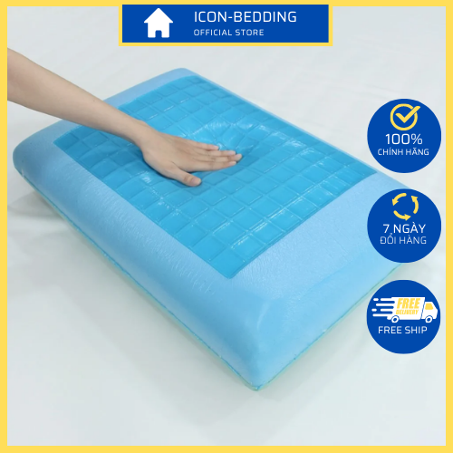 Ruột gối cao su coolgel edena 45x65 mát lạnh, an toàn cho sức khỏe - chính hãng by icon-bedding