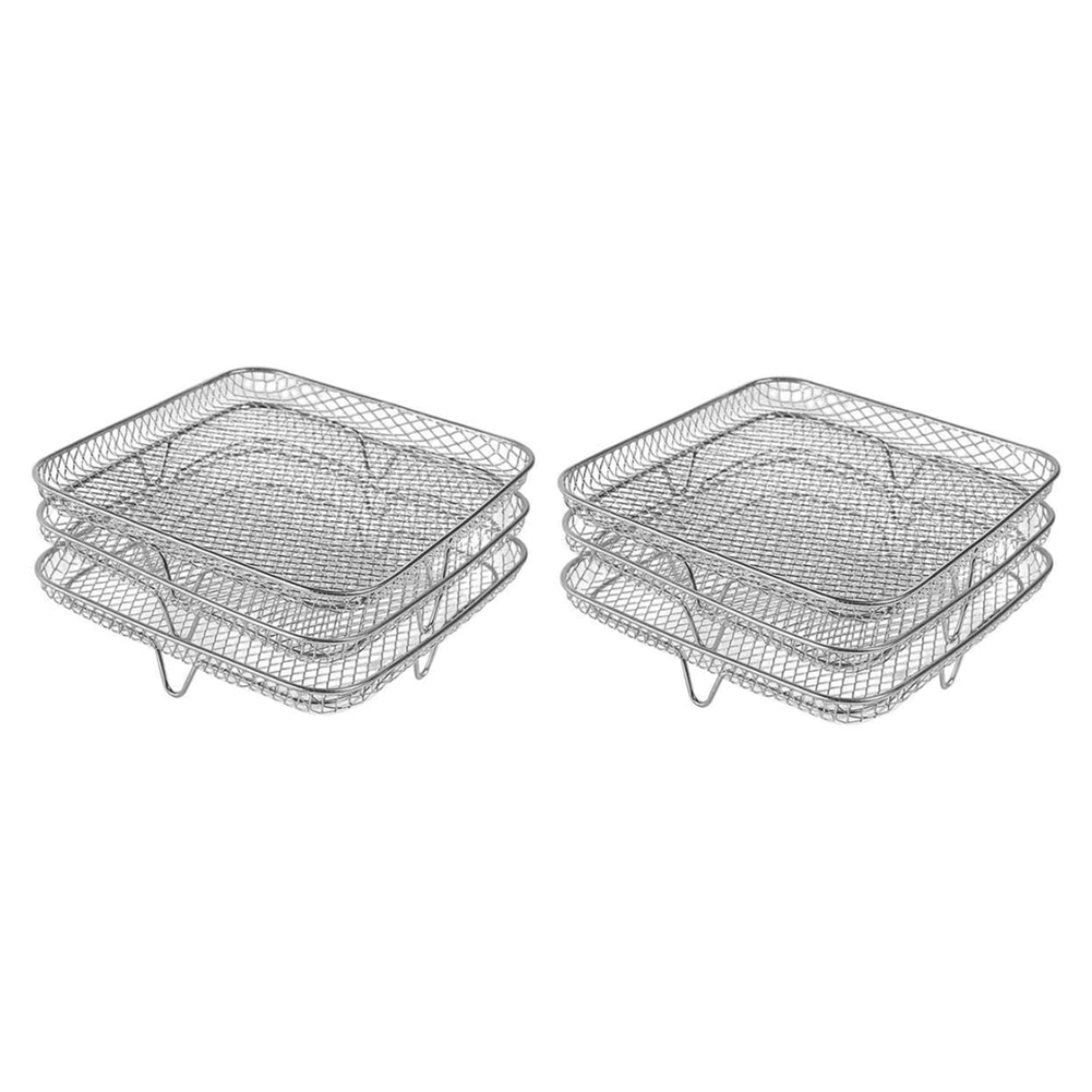 8Inch 3-Lớp Nồi Chiên Không Khí Giá Cho N Lập Tức Vortex Nồi Chiên Không Khí Cosori Nồi Chiên Không Khí Vuông Thép Không Gỉ Nướng Giá