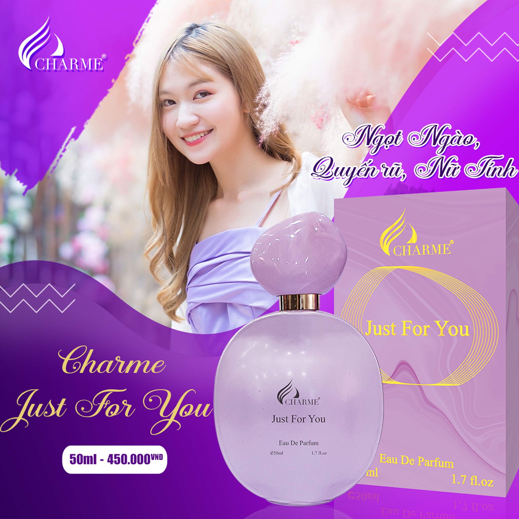 [HCM]Nước hoa nữ Just For You - NGỌT NGÀO ĐẦY QUYẾN RŨ (50ML)