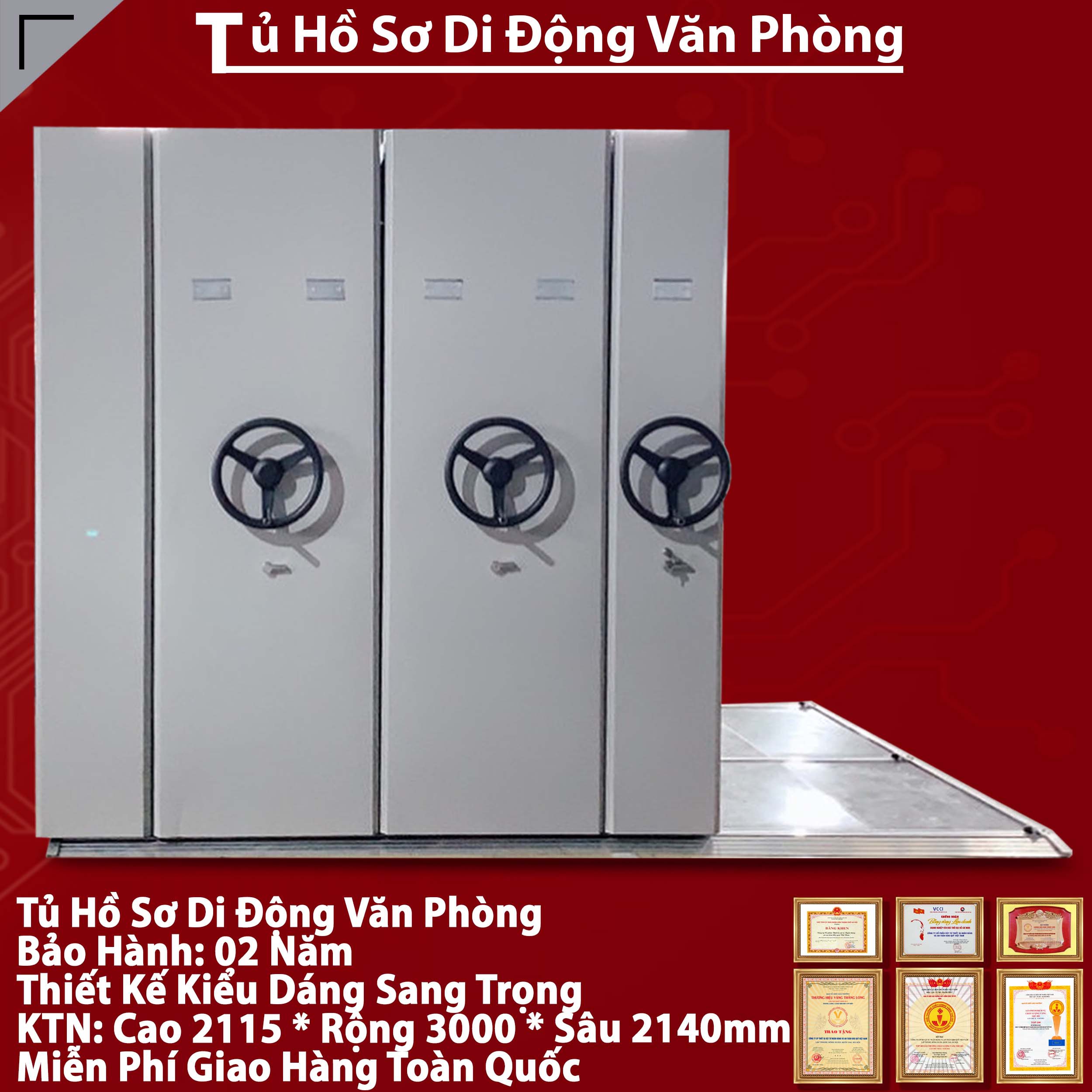 tủ hồ sơ di động bemc - mcf1 3