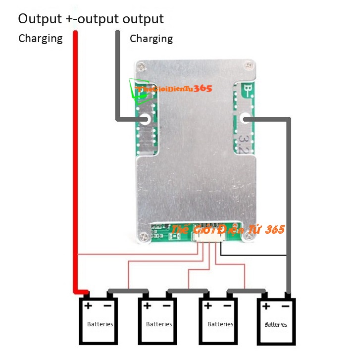 Mạch sạc và bảo vệ pin 3.2v lifepo4 12.8v 4s 120a