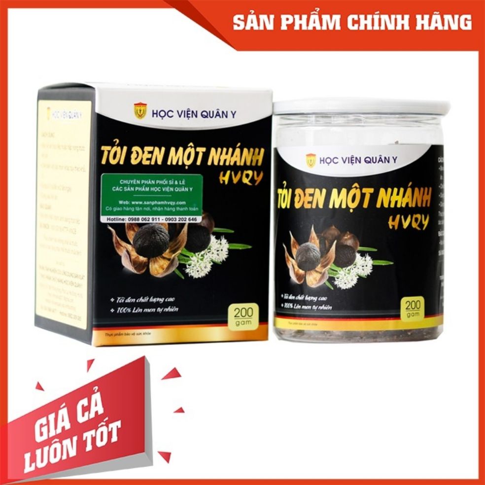 Tỏi đen một nhánh - học viện quân y hộp 200g