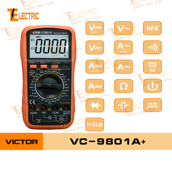 Victor vc - 9801a+ đồng hồ đo điện đo tụ điện victor vc 9801