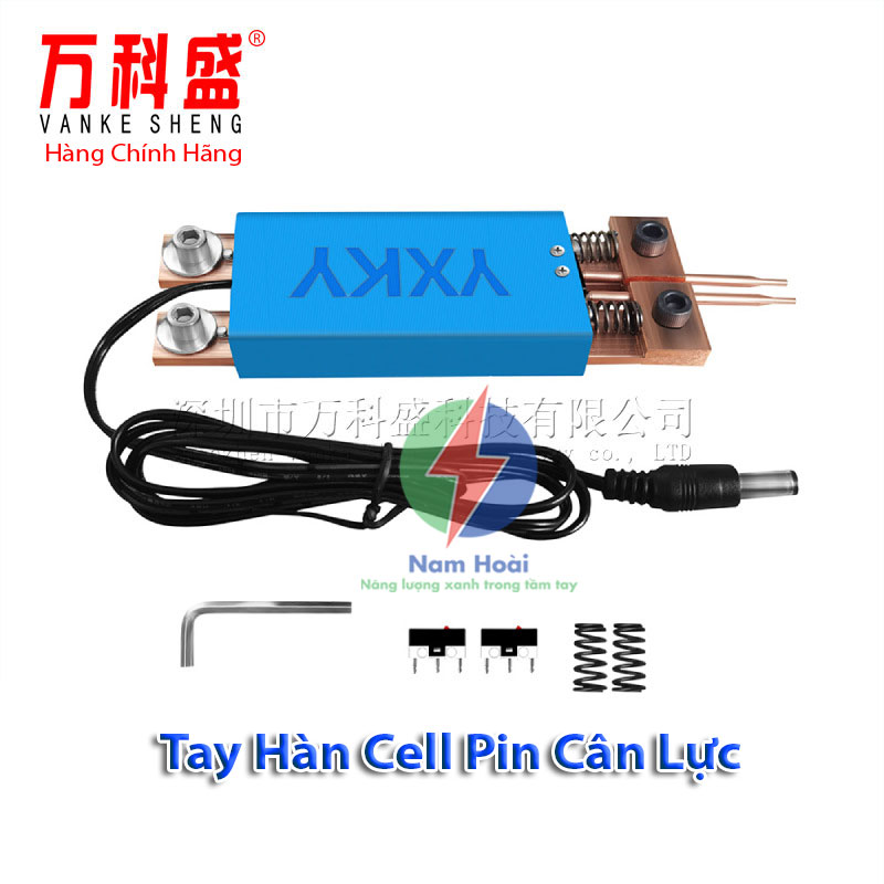 Tay hàn cell pin, tay hàn cân lực đồng đỏ, nhựa đúc nguyên khối