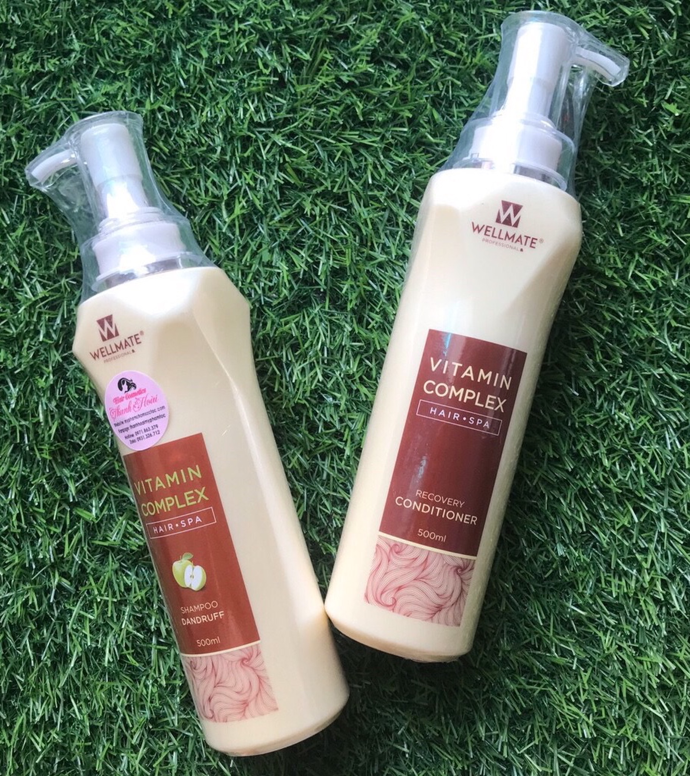 [HCM]Combo dầu gội xả hạn chế gàu phục hồi tóc WELLMATE Dandruff 500mlx2