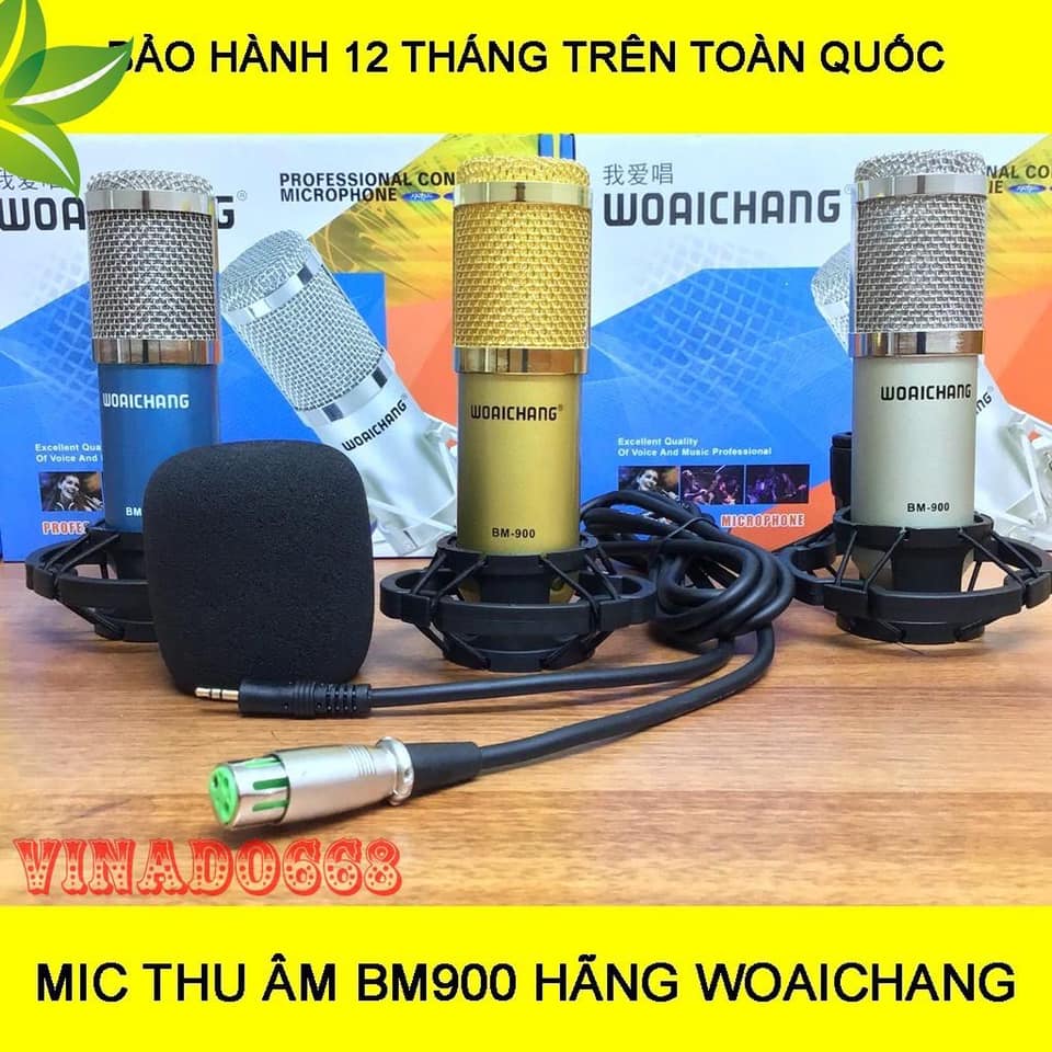 MIC hát thu âm Micro WOAICHANG BM-900 hát livestream karaoke BH 6 tháng đổi mới