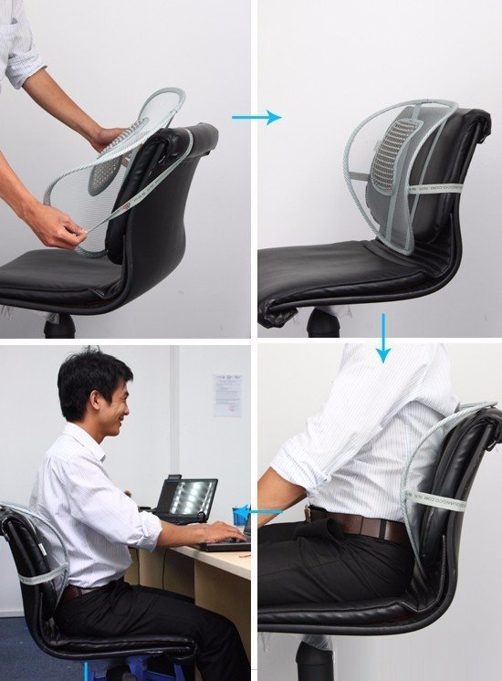Tấm tựa lưng ghế văn phòng sau ghế oto tiện lợi