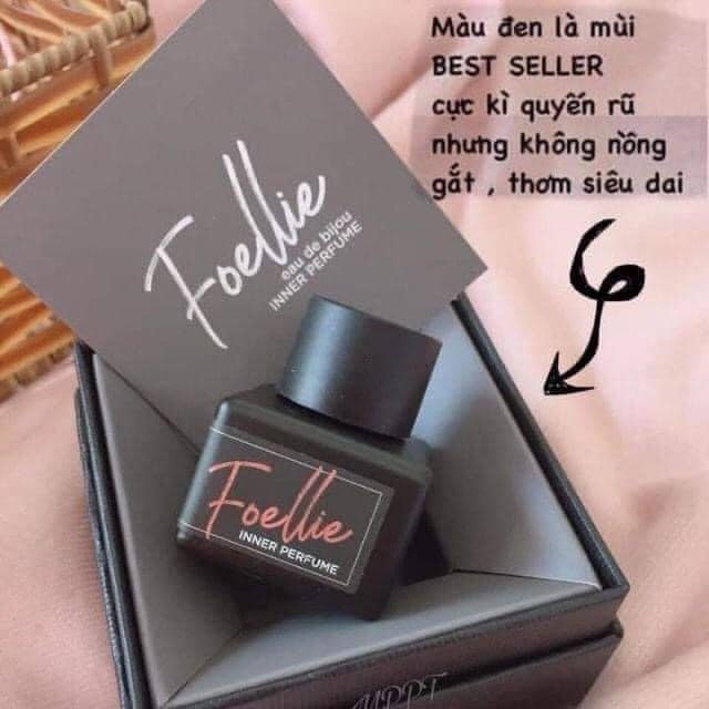 Nước Hoa Vùng Kín- Nước Hoa Bím Foellie Màu Đen Mùi Hương ngọt ngào quyến rũ Lưu hương lâu