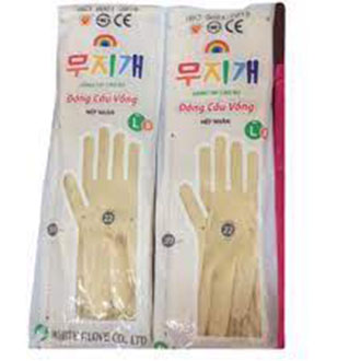 Combo 10 đôi găng tay cao su ĐÔNG CẦU VỒNG (loại dài)