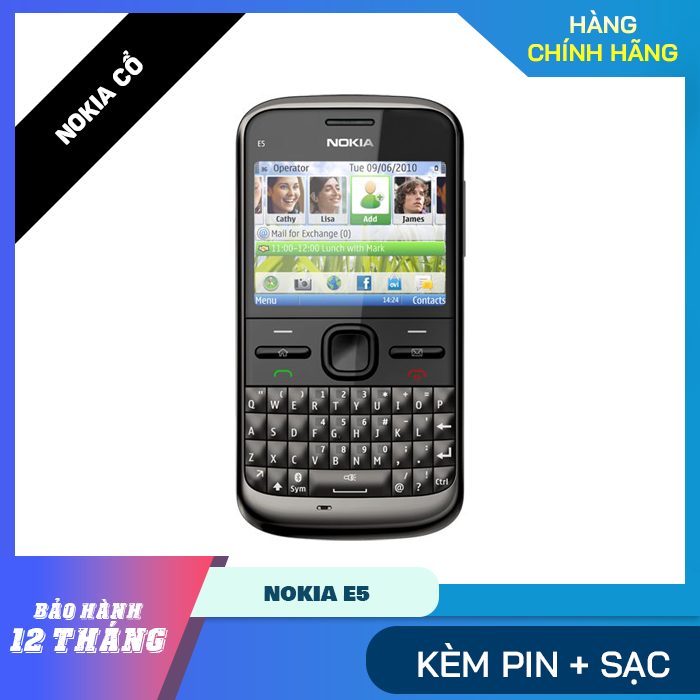 [HÀNG CHÍNH HÃNG - BẢO HÀNH 1 NĂM] Điện thoại Nokia E5 chính hãng hỗ trợ 3g, wifi chơi game java tốt