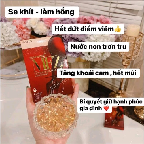 (Che tên) hộp 6 viên đặt phụ khoa mafinze chuẩn thái (mẫu mới)