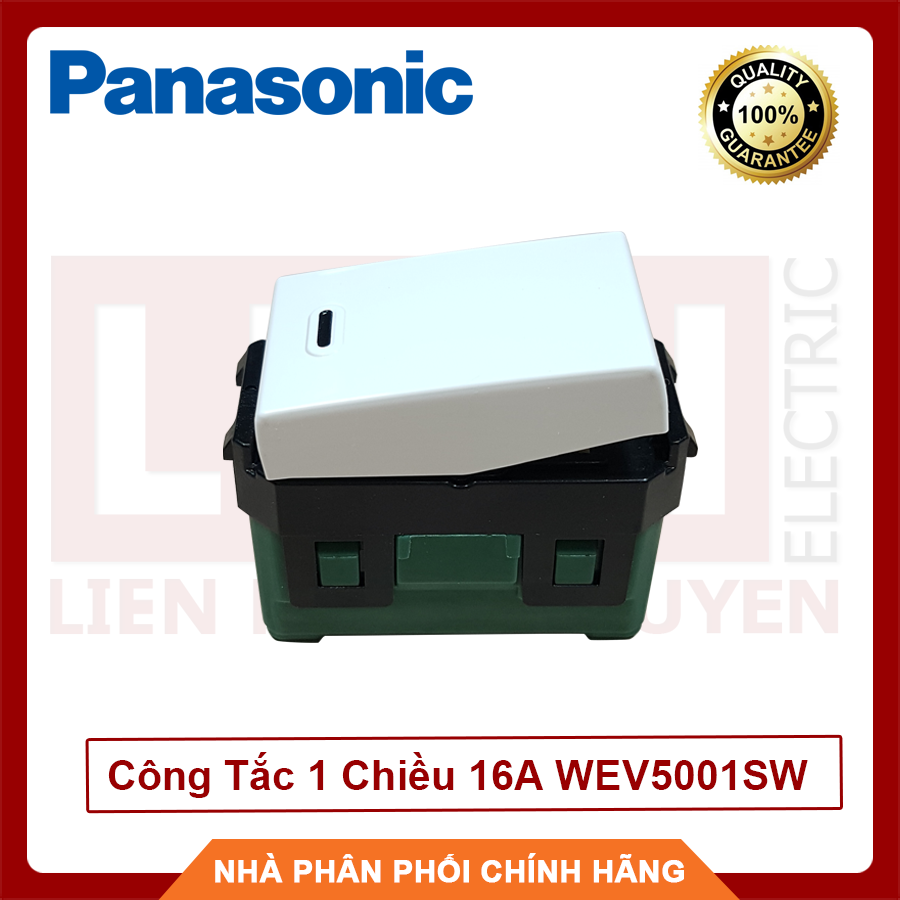 PANASONIC Công Tắc 1 Chiều 16A WEV5001SW WIDE - Hàng Chất Lượng - BH 12 Tháng