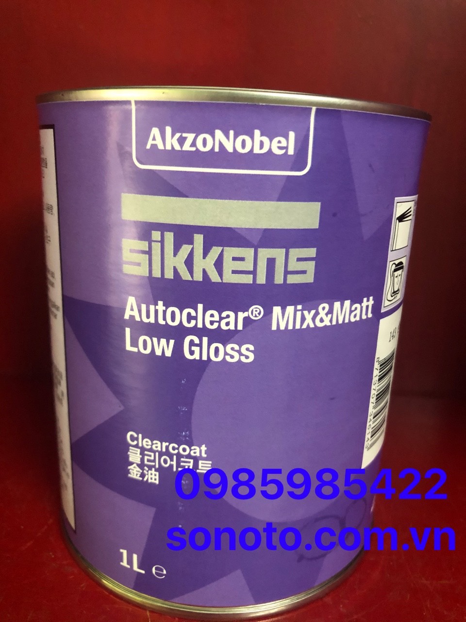 Dầu bóng mờ sikkens aclear matt 1l, keo bóng mờ nhập khẩu cho ô tô, xe máy sonquangphu8856