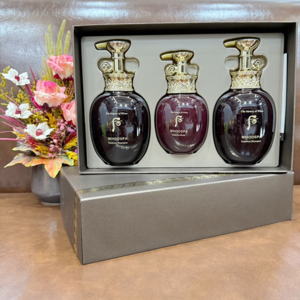Set Dầu gội xả tinh chất Đông y Whoospa giàu dưỡng chất - Whoo Spa Essence Shampoo 350ml +350ml +220ml
