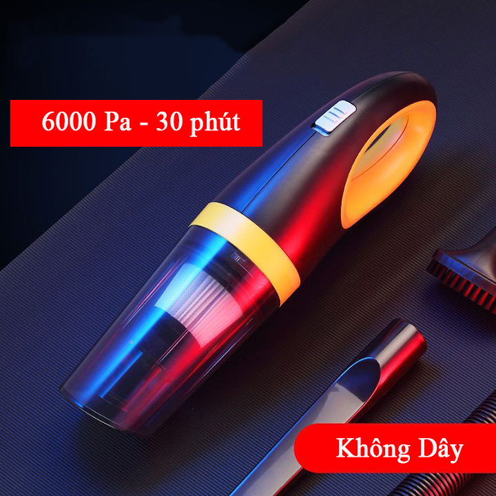 Máy hút bụi ô tô, xe hơi thiết kế không dây cầm tay blq-001w, lực hút mạnh mẽ 6000pa với công suất 120w, sạc usb tiện lợi có thể sử dụng ở mọi nơi