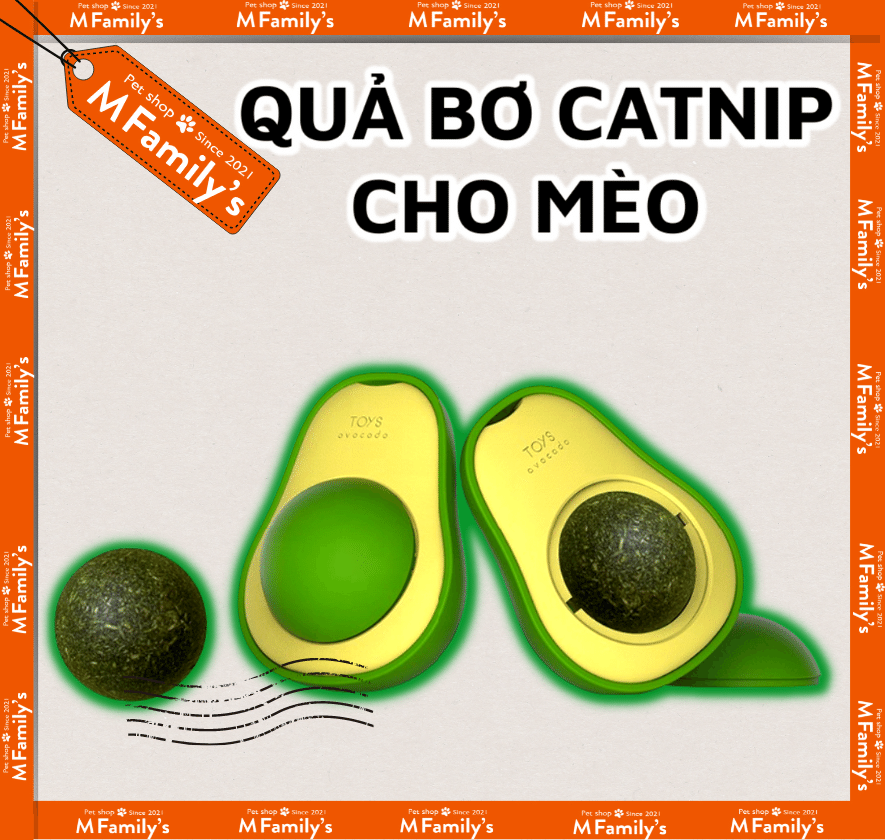 Đồ Chơi Cho Mèo Cỏ Mèo Catnip hình quả bơ, tạo cảm giác vui vẻ cho mèo