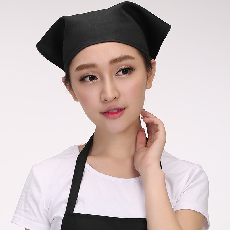Nón tam giác - mũ phục vụ - khăn nón trùm tóc