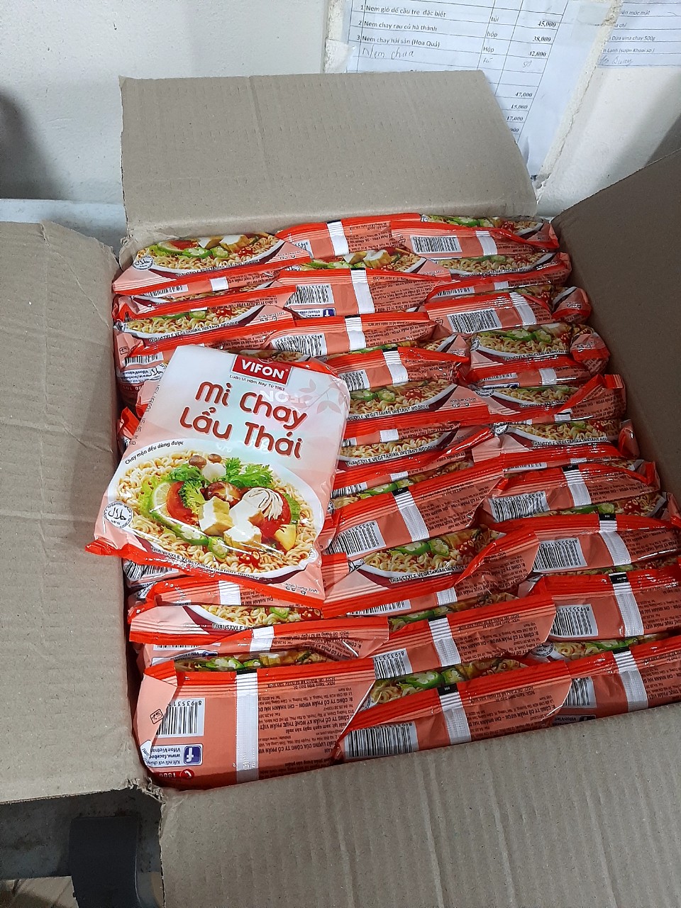 30 gói mỳ chay lẩu thái 65g/gói ( 1 thùng)