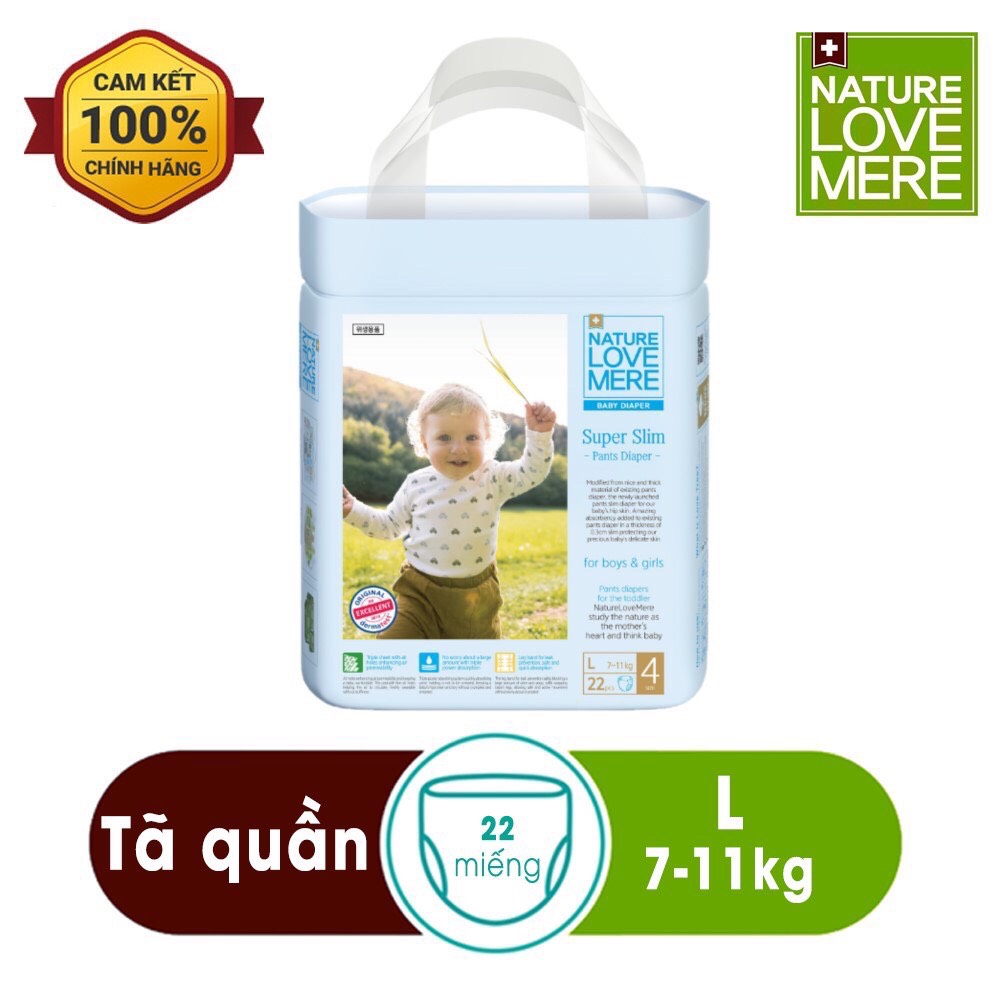 Combo 02 Bịch Tặng quà  - Tã/ Bỉm quần Nature Love Mere nội địa Hàn dòng Slim đủ các Size