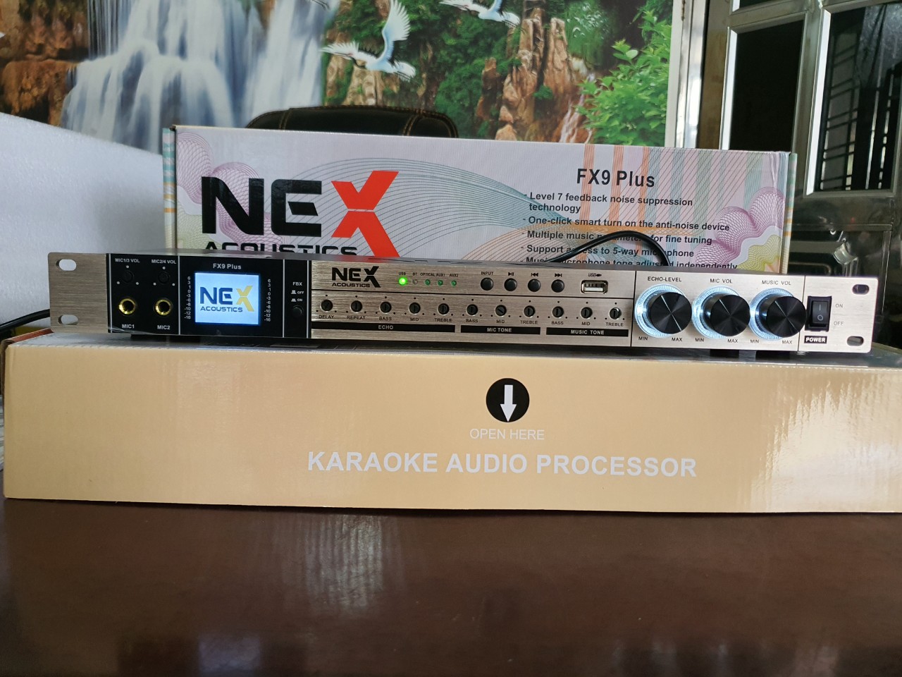 [Rẻ vô địch] Vang Cơ NEX FX9 màu vàng đồng đạt chuẩn công nghệ Mỹ, chuyên xử lý âm thanh Karaoke chất lượng cao
