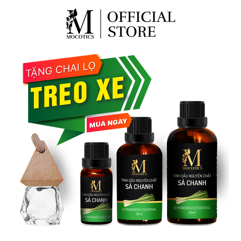 Tinh Dầu Sả Chanh Mocotics Thiên Nhiên Nguyên Chất, Có Giấy Kiểm Định Chất Lượng, Xông Thơm Phòng, Hương Dịu Nhẹ