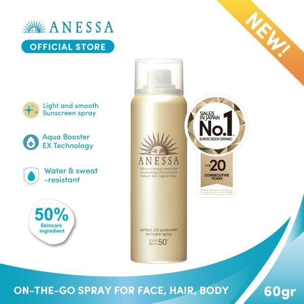 Xịt chống nắng anessa dưỡng da đa năng bảo vệ hoàn hảo perfect uv spf50+ pa++++ 60g