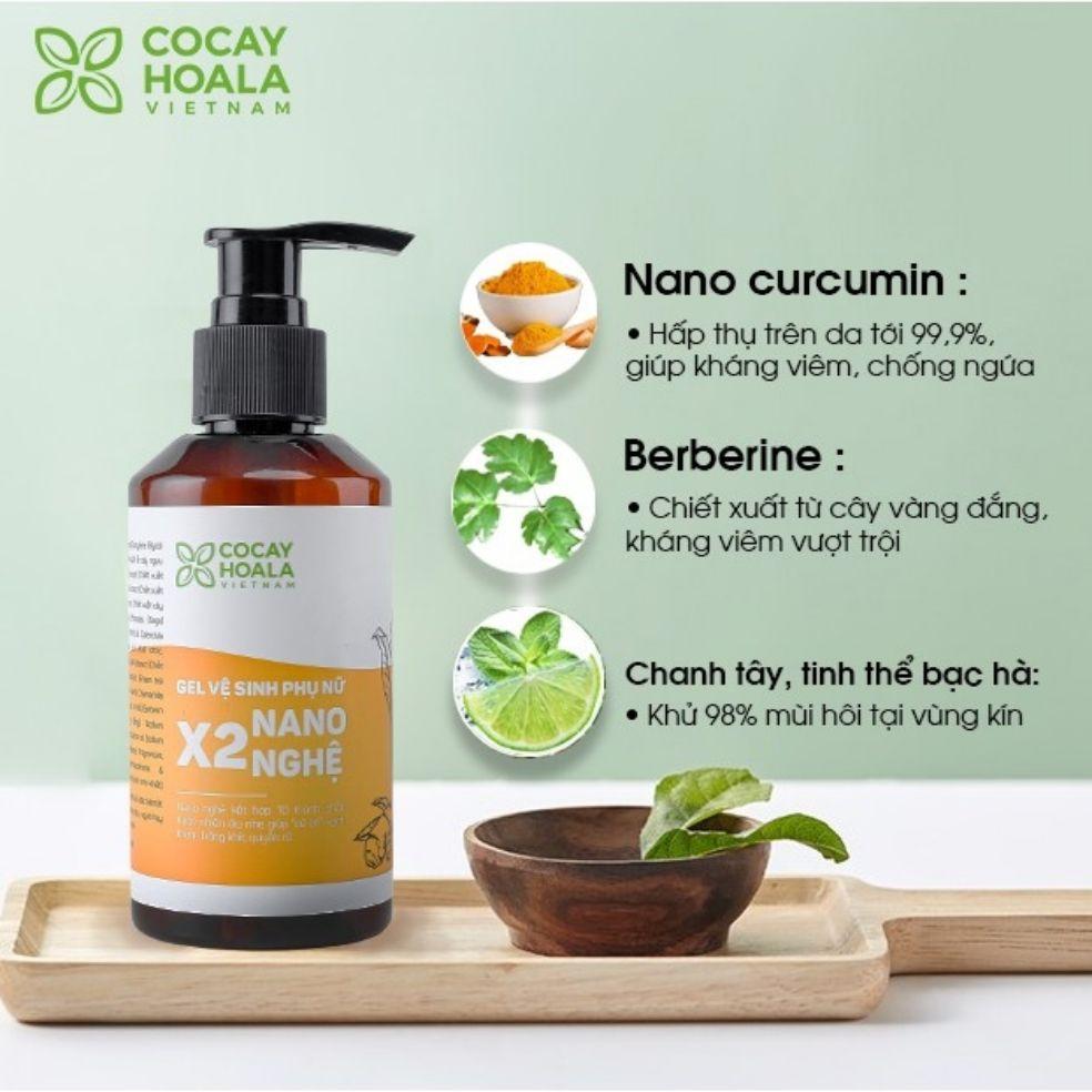 Gel vệ sinh phụ nữ x2 NaNo nghệ [Cỏ cây hoa lá}