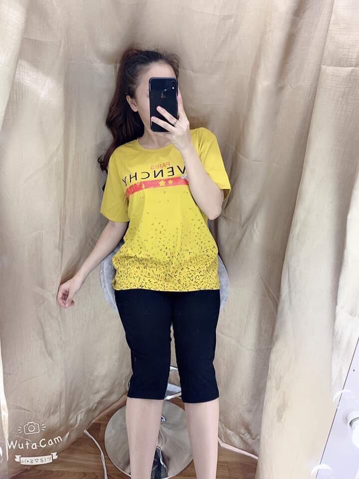 Đồ bộ lửng mặc nhà thun cotton co giãn 4 chiều / có size 70KG VC