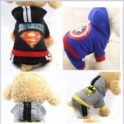 QUẦN ÁO CHÓ MÈO THÚ CƯNG BỘ NỈ 4 CHÂN SIÊU ANH HÙNG ĐƯỢC CHỌN MẪU