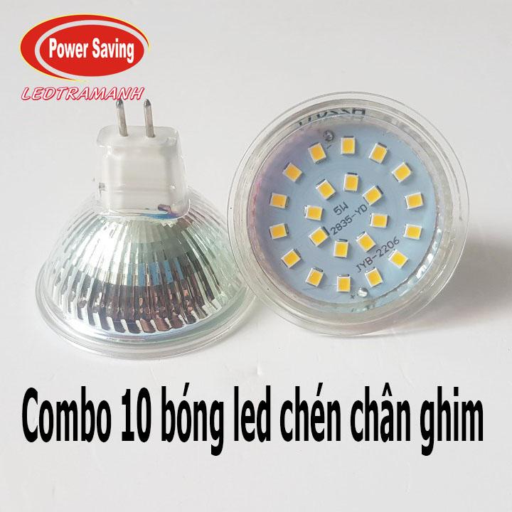 Combo 10 Đèn led chén 5w chân ghim nhiều led