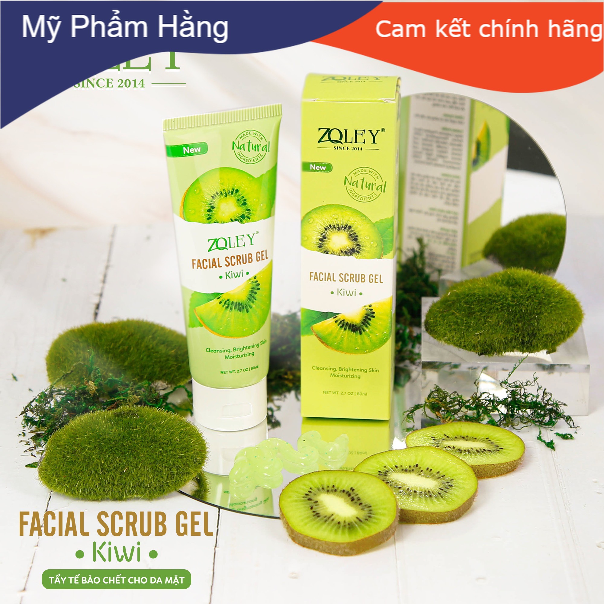 Tẩy tế bào chết da mặt hương kiwi zoley 80ml