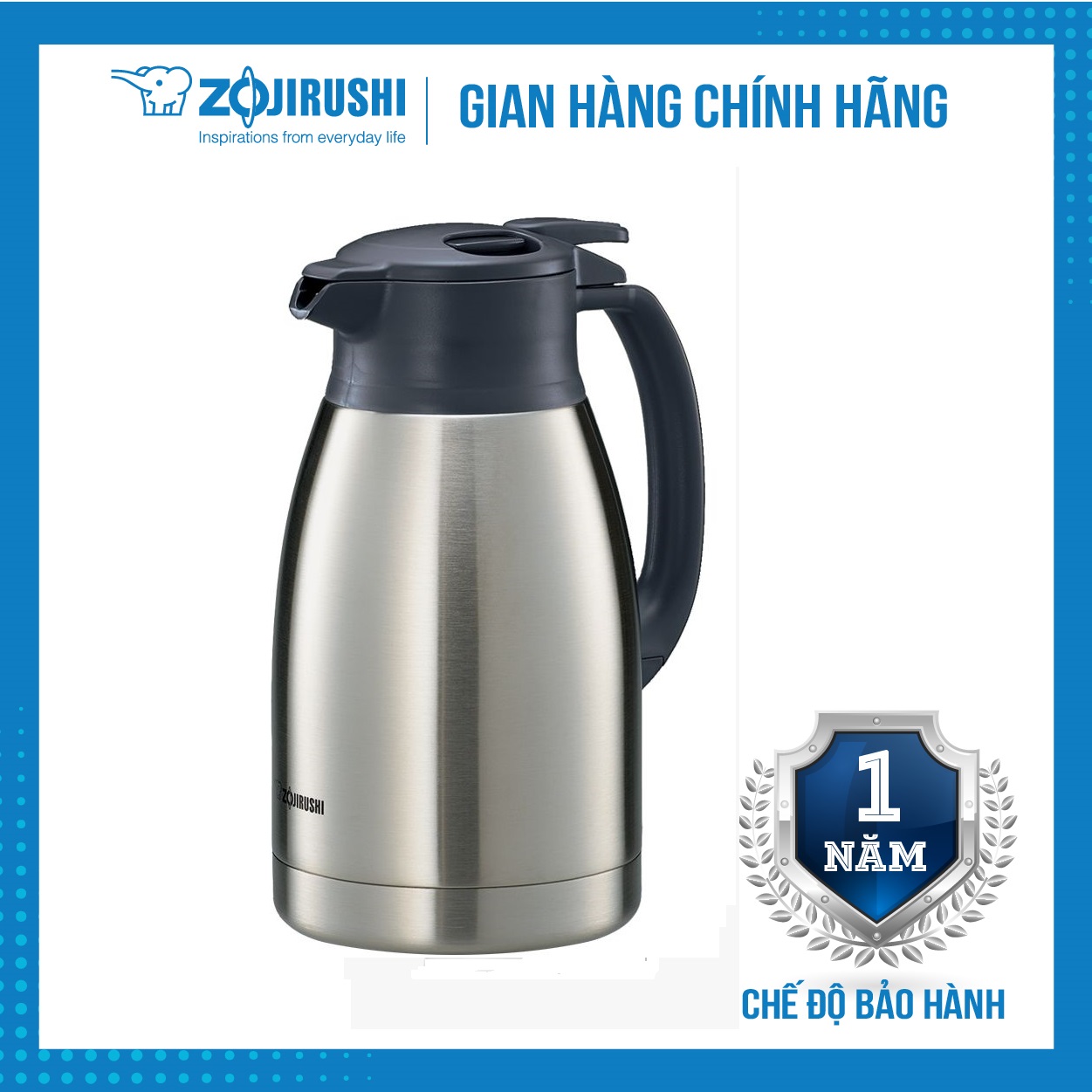 Bình giữ nhiệt zojirushi sh-hb15-xa 1,5l