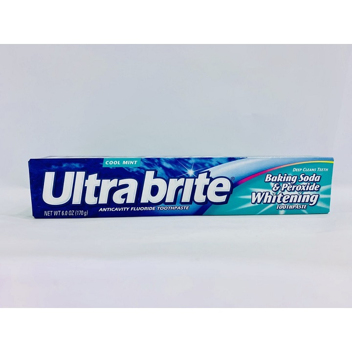 Kem đánh răng Ultrabrite Baking Soda & Peroxide Whitening hộp 170g USA