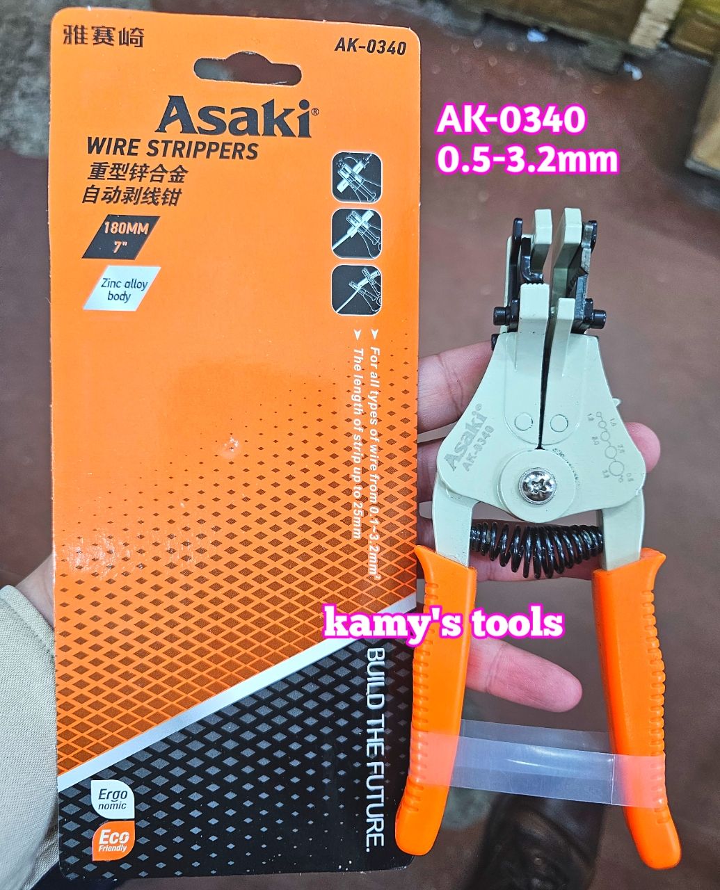 Kìm tuốt dây tự động asaki ak-0340