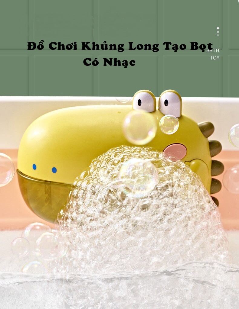 Đồ chơi nhà tắm khủng long tạo bọt có nhạc