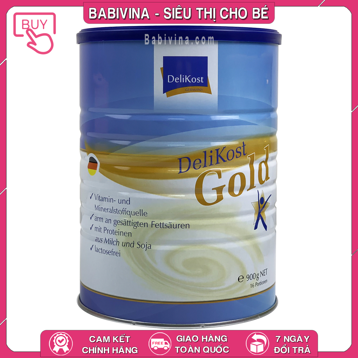 Sữa Bột DELIKOST GOLD 900g | Bệnh Nhân, Người Ốm, Yếu, Phẫu Thuật, Ung Thư, Người Kém Hấp Thu | Hãng Delikost Đức