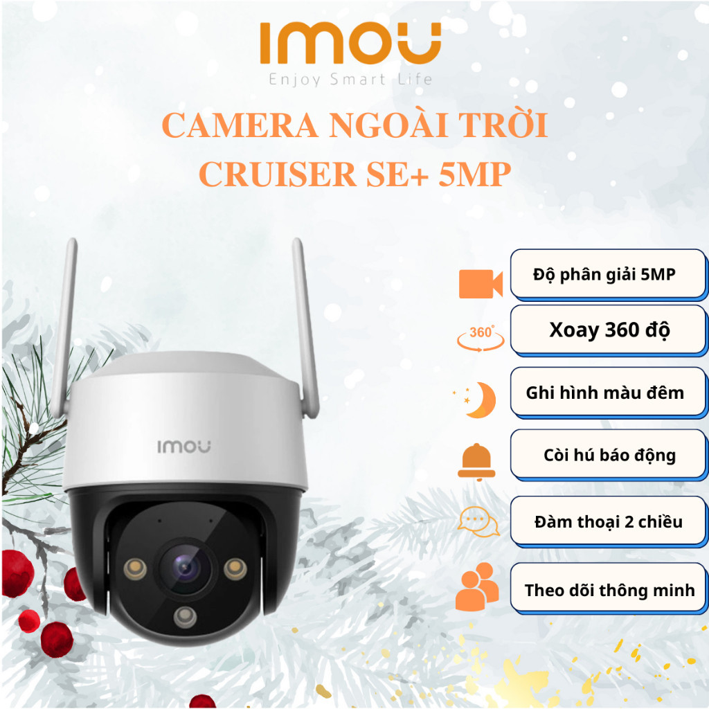 Camera wifi imou s51fep 5.0mp hoặc s31fep 3.0mp, đàm thoại hai chiều, tích hợp còi hú đèn spotlight