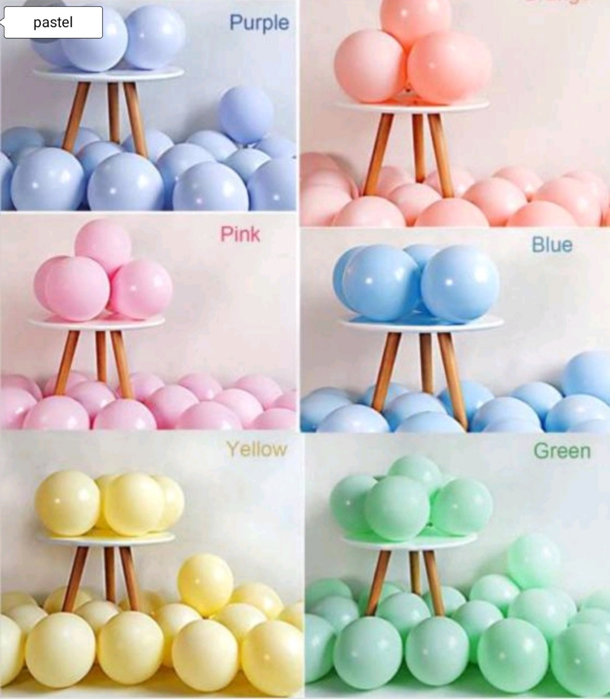 Set 10-20-50 bóng pastel 10inch, bong bóng trang trí đủ màu